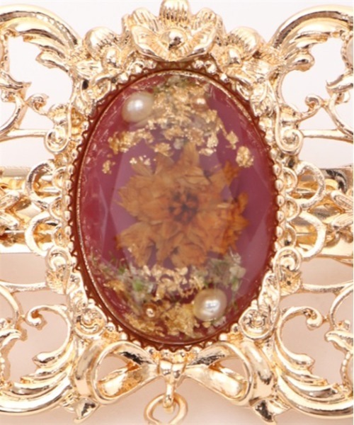 axes femme（アクシーズファム）の「花封入モチーフバレッタ（バレッタ/ヘアクリップ・レディース・ブルーグリーン/パープル・FREE）」の7枚目の写真