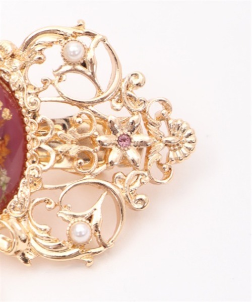 axes femme（アクシーズファム）の「花封入モチーフバレッタ（バレッタ/ヘアクリップ・レディース・ブルーグリーン/パープル・FREE）」の8枚目の写真