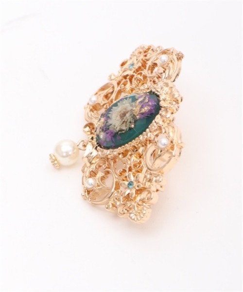 axes femme（アクシーズファム）の「花封入モチーフバレッタ（バレッタ/ヘアクリップ・レディース・ブルーグリーン/パープル・FREE）」の10枚目の写真