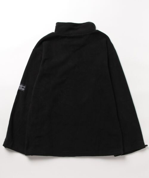 WARAIJOGO(ワライジョウゴ)の「【WARAIJOGO】ハーフジップルーズシルエットフリーストップス(NEZ)(ノーカラージャケット・レディース・ブラック/グリーン・FREE)」の12枚目の写真