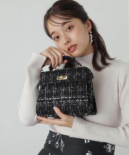 PROPORTION BODY DRESSING(プロポーションボディドレッシング)の「ツイードミニショルダーバッグ / 1213281002(ショルダーバッグ・レディース・ホワイト/ブラック・フリ-)」の5枚目の写真