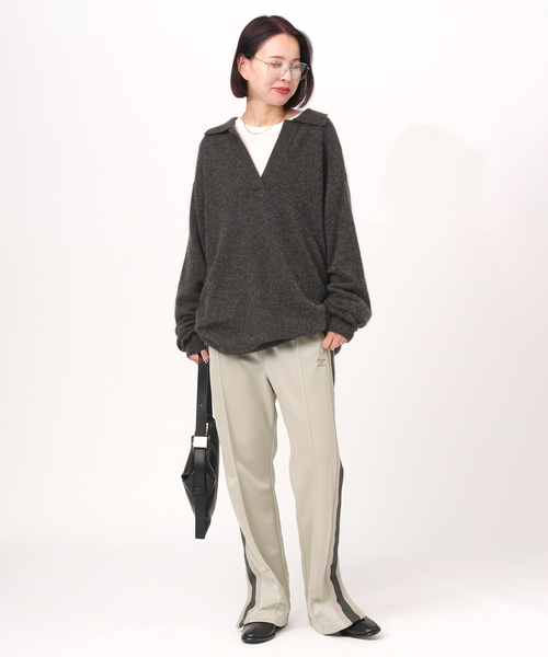 AMERICANA(アメリカーナ)の「【AMERICANA/アメリカーナ】別注ライントラックパンツ(スラックス・レディース・ベージュ・38/36)」の4枚目の写真