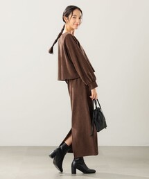B:MING by BEAMS（ビーミングバイビームス）の「B:MING by BEAMS / ヘリンボーン プルオーバー × スカート セット（ワンピース・レディース）」
