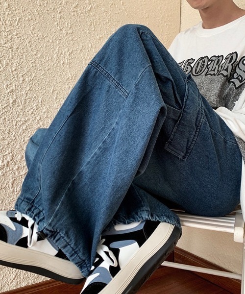 ROOPTOKYO（ループトウキョウ）の「デニムワイドカーゴパンツ（カーゴパンツ・メンズ・ブルー/ブラック/ブラック系その他・M/L/XL）」の11枚目の写真