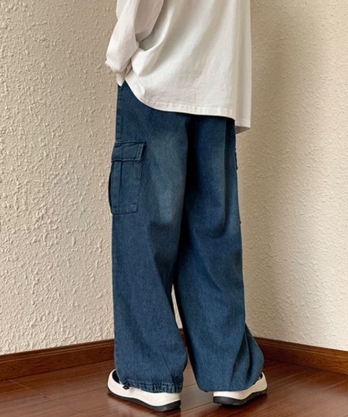 ROOPTOKYO（ループトウキョウ）の「デニムワイドカーゴパンツ（カーゴパンツ・メンズ・ブルー/ブラック/ブラック系その他・M/L/XL）」の14枚目の写真
