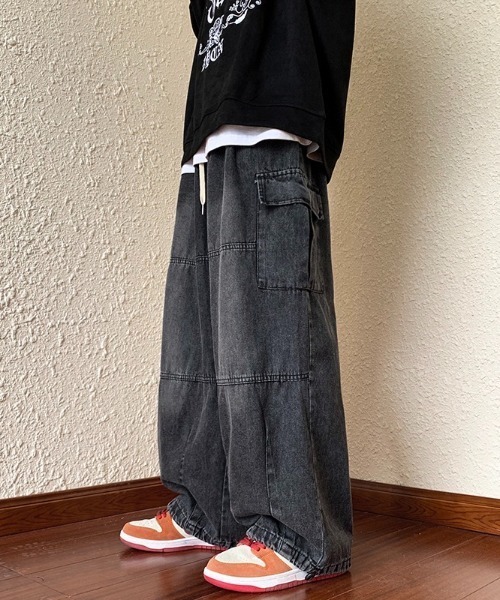 ROOPTOKYO（ループトウキョウ）の「デニムワイドカーゴパンツ（カーゴパンツ・メンズ・ブルー/ブラック/ブラック系その他・M/L/XL）」の17枚目の写真