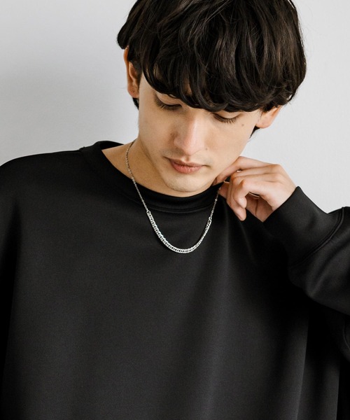 Rocky Monroe(ロッキーモンロー)の「オーバーサイズダンボールニットプルオーバー クルーネックスウェット 長袖Tシャツ(スウェット・メンズ・杢グレー/ブラック/グレイッシュベージュ/ホワイト/ブルー・XL/L/M)」の14枚目の写真