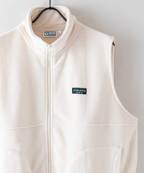 DISCUS（ディスカス）の「【DISCUS/ディスカス】フリーススタンドベスト（ベスト・レディース・サックスブルー/アイボリー/グリーン/ブラック・MEDIUM/LARGE）」の3枚目の写真