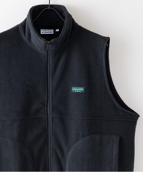 DISCUS（ディスカス）の「【DISCUS/ディスカス】フリーススタンドベスト（ベスト・レディース・サックスブルー/アイボリー/グリーン/ブラック・MEDIUM/LARGE）」の2枚目の写真