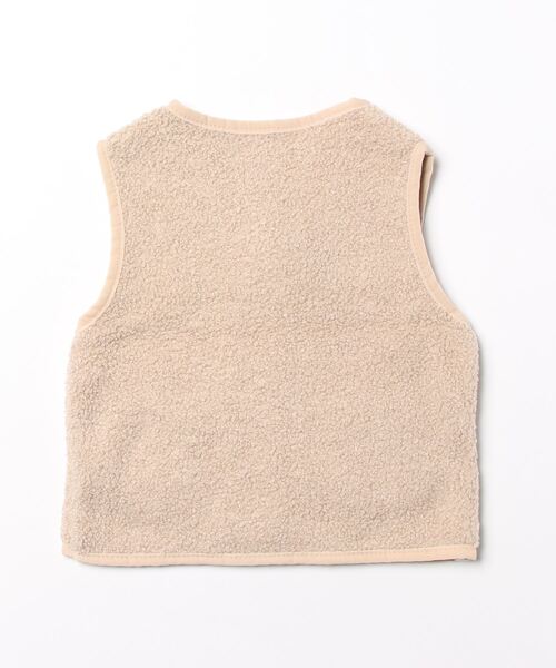 Bambin(ボンバン)の「【 Bambin / ボンバン 】 フロントポケット ボア ベスト(ベスト・キッズ・ベージュ/モカ/ブラウン・100/90/110/120/130)」の5枚目の写真