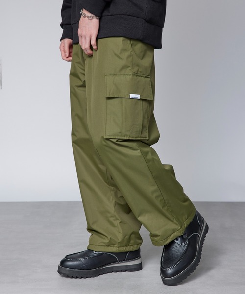 SETUP7（セットアップセブン）の「【SETUP7】中綿入り　ナイロンリップストップカーゴパンツ　M-65　ダウンパンツ（カーゴパンツ・メンズ・カーキ/ブラック/グレー・M/L）」の3枚目の写真