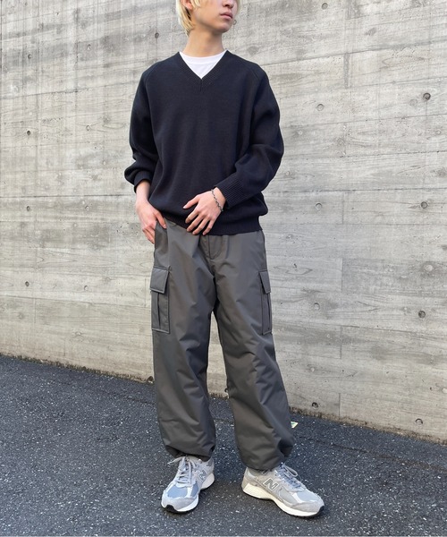 SETUP7（セットアップセブン）の「【SETUP7】中綿入り　ナイロンリップストップカーゴパンツ　M-65　ダウンパンツ（カーゴパンツ・メンズ・カーキ/ブラック/グレー・M/L）」の9枚目の写真