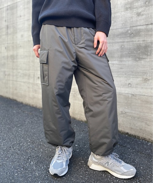 SETUP7（セットアップセブン）の「【SETUP7】中綿入り　ナイロンリップストップカーゴパンツ　M-65　ダウンパンツ（カーゴパンツ・メンズ・カーキ/ブラック/グレー・M/L）」の8枚目の写真