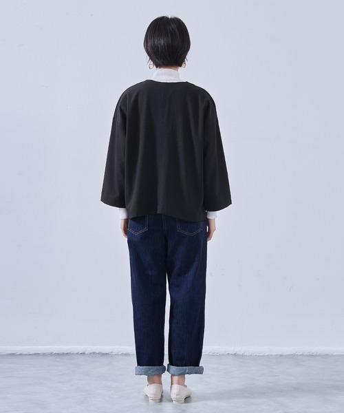 On One's Own（オンワンズオン）の「On One's Own Vネックセンターシーム長袖ミニマルシンプルトップ（その他トップス・レディース・ブラック/グレー/グリーン/マルーン・FREE）」の17枚目の写真
