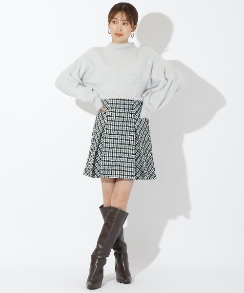 【セール】カラー千鳥ツイードミニスカート（スカート）｜And Couture（アンドクチュール）