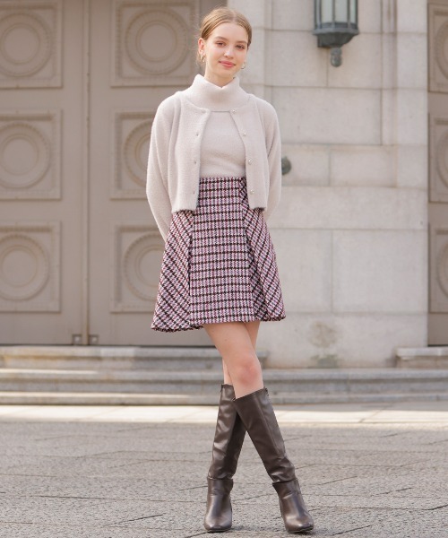 【セール】カラー千鳥ツイードミニスカート（スカート）｜And Couture（アンドクチュール）