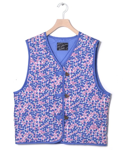 w closet - Alley by wcloset キルティングベスト 新品 タグ付き Alley by wcloset キルティングベスト 花柄