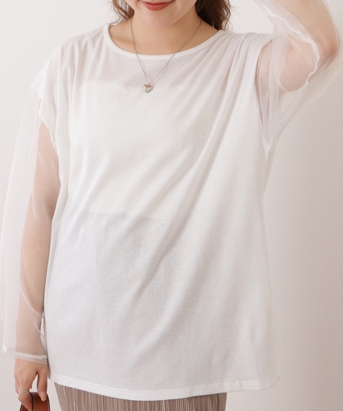 Lace Ladies(レースレディース)の「シアードッキングクルーネックプルオーバー(Tシャツ/カットソー・レディース・ホワイト/ブラック・FREE)」の8枚目の写真