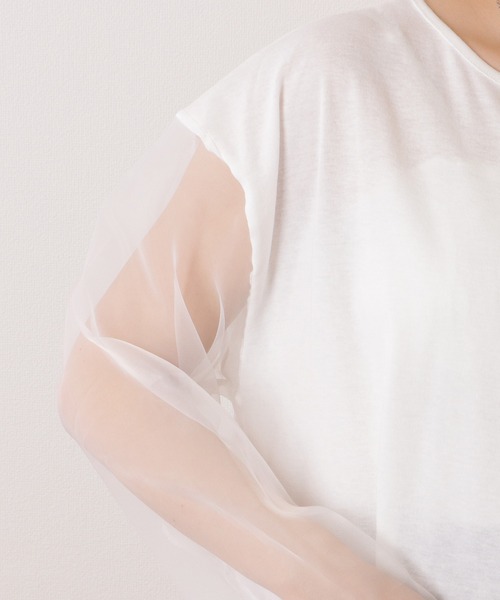 Lace Ladies(レースレディース)の「シアードッキングクルーネックプルオーバー(Tシャツ/カットソー・レディース・ホワイト/ブラック・FREE)」の16枚目の写真