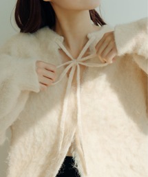 fupel | リボンネック起毛カーディガン(ニット/セーター)