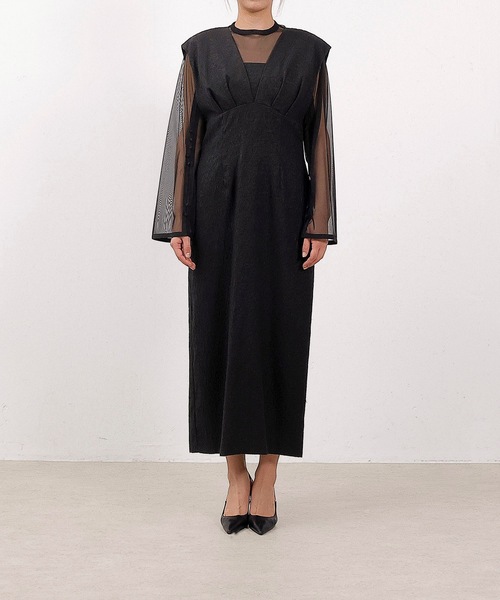 kana ジャガードワンピース チュール トップス セット パーティー ドレス ジャガード ワンピース チュール トップス セット パーティー ドレス