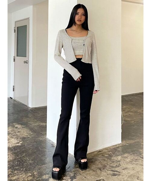 EMODA（エモダ）の「ストレッチリブパンツ（その他パンツ・レディース・ブラック/ブラウン/グリーン・SMALL/MEDIUM）」の22枚目の写真