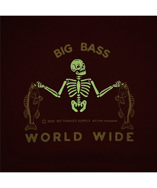 NOTHINKER(ノーシンカー)の「BIG BASS WORLD WIDE Crewneck Sweat(スウェット・メンズ・グレー系その他/バーガンディー・LARGE/X-LARGE/MEDIUM/SMALL/XX-LARGE)」の10枚目の写真