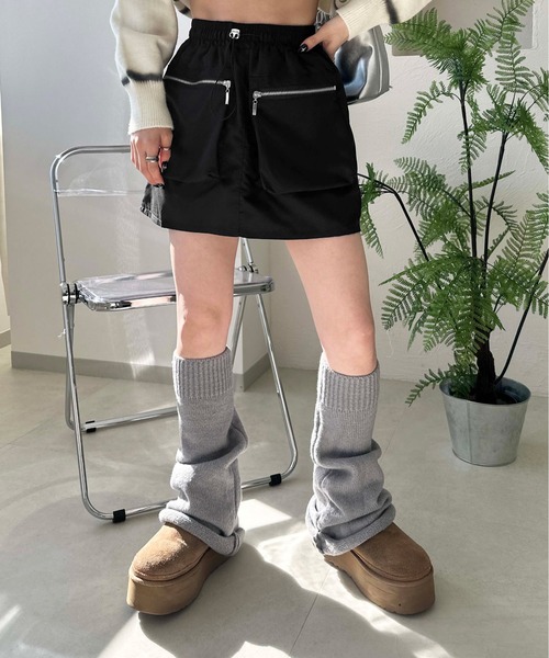 sedacle girl(セダクルガール)の「ファスナーポケットスカパン(スカート・レディース・ブラック/グレー・FREE)」の3枚目の写真