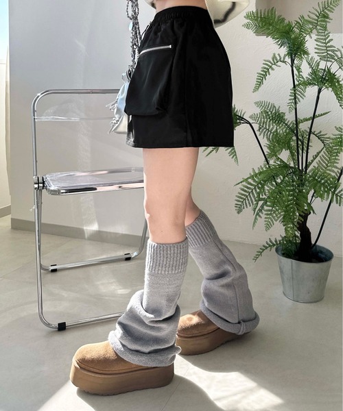 sedacle girl(セダクルガール)の「ファスナーポケットスカパン(スカート・レディース・ブラック/グレー・FREE)」の4枚目の写真