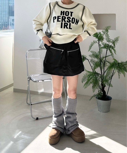 sedacle girl(セダクルガール)の「ファスナーポケットスカパン(スカート・レディース・ブラック/グレー・FREE)」の6枚目の写真