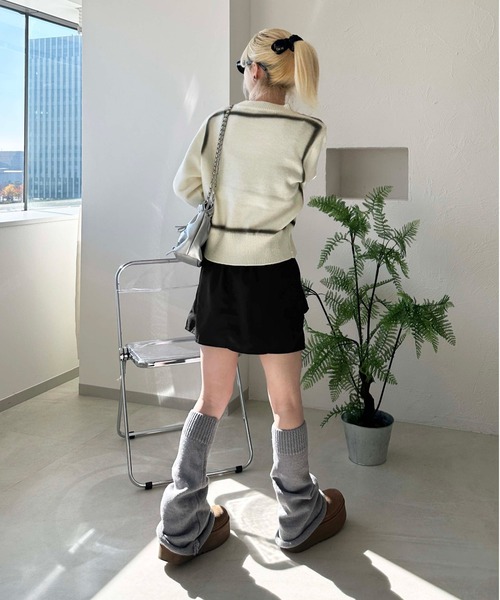 sedacle girl(セダクルガール)の「ファスナーポケットスカパン(スカート・レディース・ブラック/グレー・FREE)」の8枚目の写真