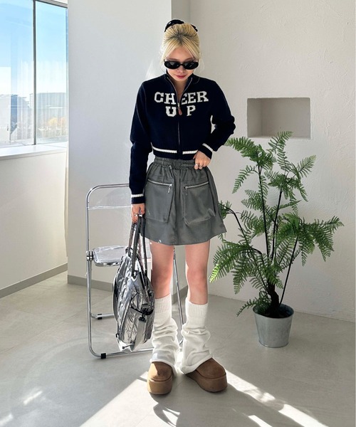 sedacle girl(セダクルガール)の「ファスナーポケットスカパン(スカート・レディース・ブラック/グレー・FREE)」の12枚目の写真