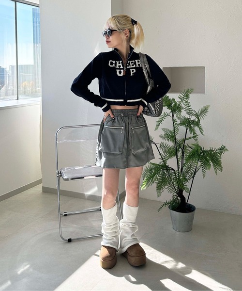 sedacle girl(セダクルガール)の「ファスナーポケットスカパン(スカート・レディース・ブラック/グレー・FREE)」の13枚目の写真