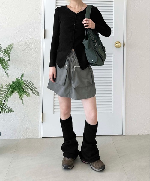 sedacle girl(セダクルガール)の「ファスナーポケットスカパン(スカート・レディース・ブラック/グレー・FREE)」の15枚目の写真