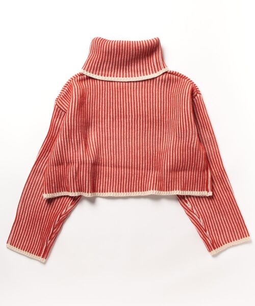 ANAP（アナップ）の「配色リバーシブルタートルクロップドニット