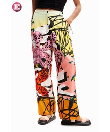 M. Christian Lacroix 蘭モチーフ シルクパンツ