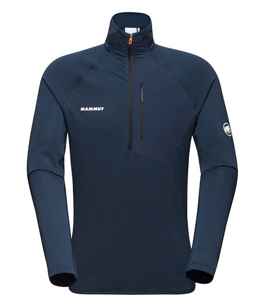 Mammut(マムート)の「エナジー ライト ミッドレイヤー ハーフ ジップ プル アジアンフィット / Aenergy Light ML Half Zip Pull AF Men(Tシャツ/カットソー・メンズ・ブラック/ネイビー・MEDIUM/LARGE/SMALL)」の2枚目の写真
