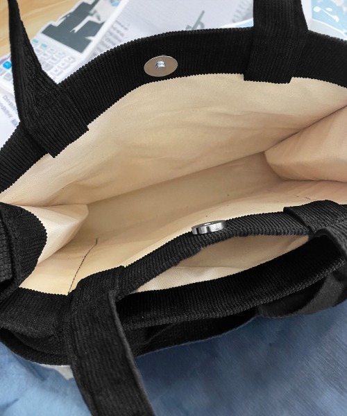 Miniministore（ミニミニストア）の「コーデュロイ ミニトートバッグ 3way（ショルダーバッグ・レディース・ブラック/ダークグリーン/ベージュ/イエロー/レンガ・フリー）」の19枚目の写真