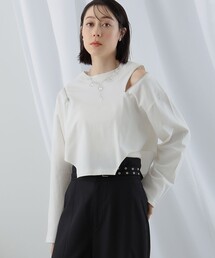Ray BEAMS | Ray BEAMS / ショルダー ジップ Tシャツ(Tシャツ/カットソー)