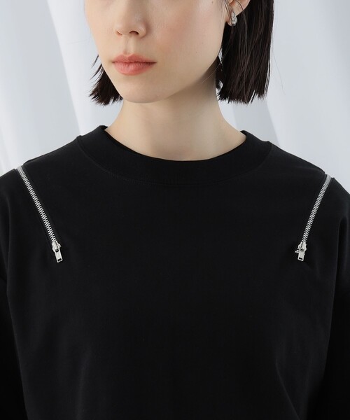 Ray BEAMS(レイビームス)の「Ray BEAMS / ショルダー ジップ Tシャツ(Tシャツ/カットソー・レディース・ホワイト/ブラック・ONE SIZE)」の20枚目の写真