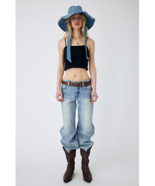 MOUSSY（マウジー）の「【2サイズ展開】スクエアネックキャミトップス（キャミソール・レディース・ブラック/ホワイト・2/1）」の3枚目の写真