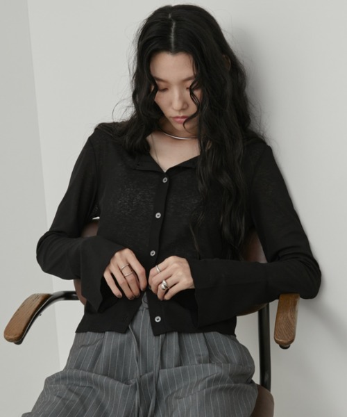 2WAYクロップドカーディガン／トップス（カーディガン/ボレロ