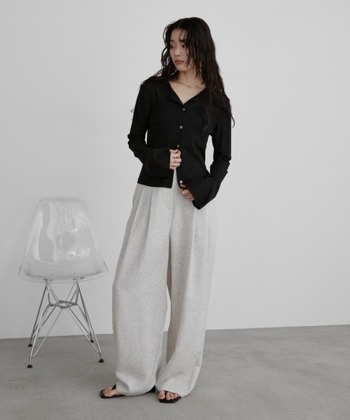 新品　アンドマリー　andmary アウローラガータートップス　ブラック ANDMARY】Mary logo tops