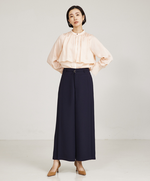 qualite（カリテ）の「【入卒/セレモニー】ギャザーレイヤードブラウス（シャツ/ブラウス・レディース・ホワイト/ネイビー/ピンクベージュ・フリー）」の11枚目の写真