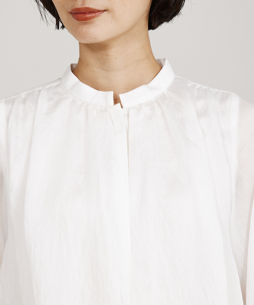 qualite（カリテ）の「【入卒/セレモニー】ギャザーレイヤードブラウス（シャツ/ブラウス・レディース・ホワイト/ネイビー/ピンクベージュ・フリー）」の17枚目の写真