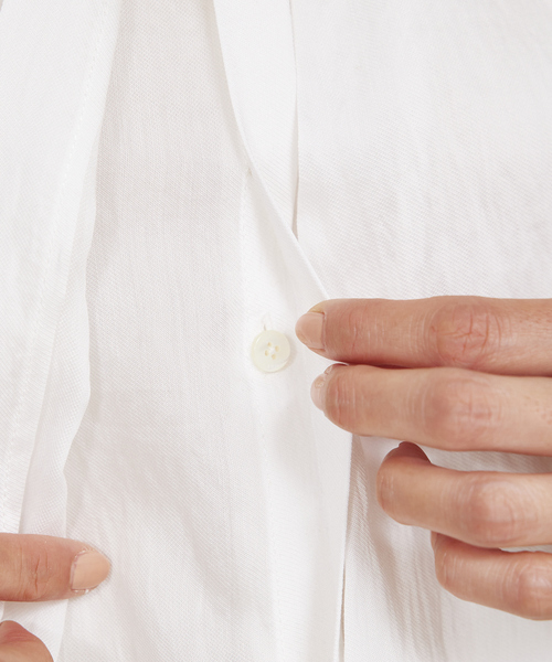 qualite（カリテ）の「【入卒/セレモニー】ギャザーレイヤードブラウス（シャツ/ブラウス・レディース・ホワイト/ネイビー/ピンクベージュ・フリー）」の21枚目の写真