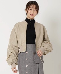 REDYAZEL（レディアゼル）の「袖ギャザーMA-1（ブルゾン）」