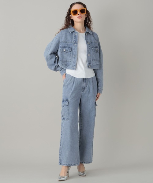 FOREVER 21（フォーエバー トゥエンティーワン）の「【2024SS】デニムカーゴストレートパンツ（デニムパンツ・レディース・ブルー/ブラック・FREE）」の11枚目の写真