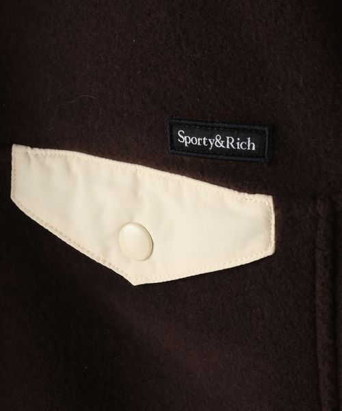 SPORTY&RICH（スポーティアンドリッチ）の「【SPORTY&RICH / スポーティアンドリッチ】BUTTONED POLAR SWEATSHIRT（スウェット・レディース・ブラウン・LARGE/MEDIUM/SMALL）」の8枚目の写真