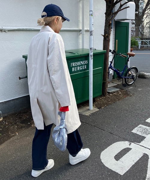 AS KNOW AS plus（アズノゥアズプラス）の「◎シンプルステンカラーコート　【2024SSアイテム】（ステンカラーコート・レディース・ライトカーキ/ネイビー/アイボリー・FREE）」の13枚目の写真